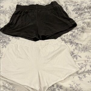 Aerie Black and White Athletic Shorts